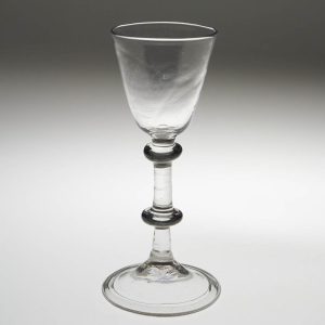 Georgian Wine Glass with Balustroid Stem c1740