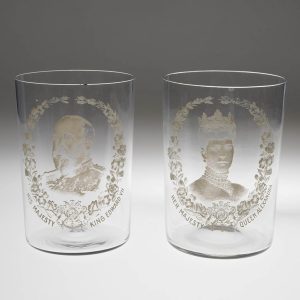 Pair of Tumblers for the Coronation of Edward VII and Alexandra