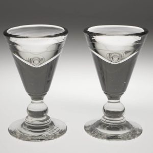 Two Penny Lick Glasses c1880