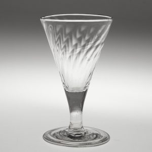 Georgian Gin Glass with Wrythen Moulding c1780
