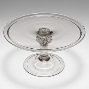 Georgian Glass Candlesticks Oil Lamps and Tazza