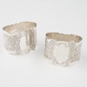 Pair of Silver Napkin Rings Sheffield 1905