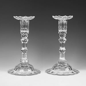 Victorian Candlesticks and Glass Lustres