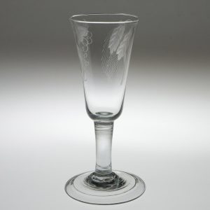 Engraved Georgian Ale Glass c1750
