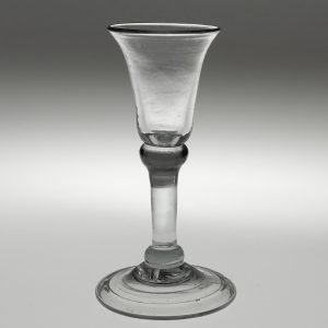 Georgian Gin Glass Balustroid Stem and Folded Foot c1745