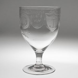 Georgian Rummer Engraved Celebration Naval Victories Dated 1802