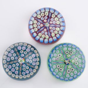 John Deacons Paperweights Spoke Millefiori Patterns c1995