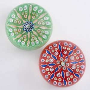 Two John Deacons Paperweights c2000