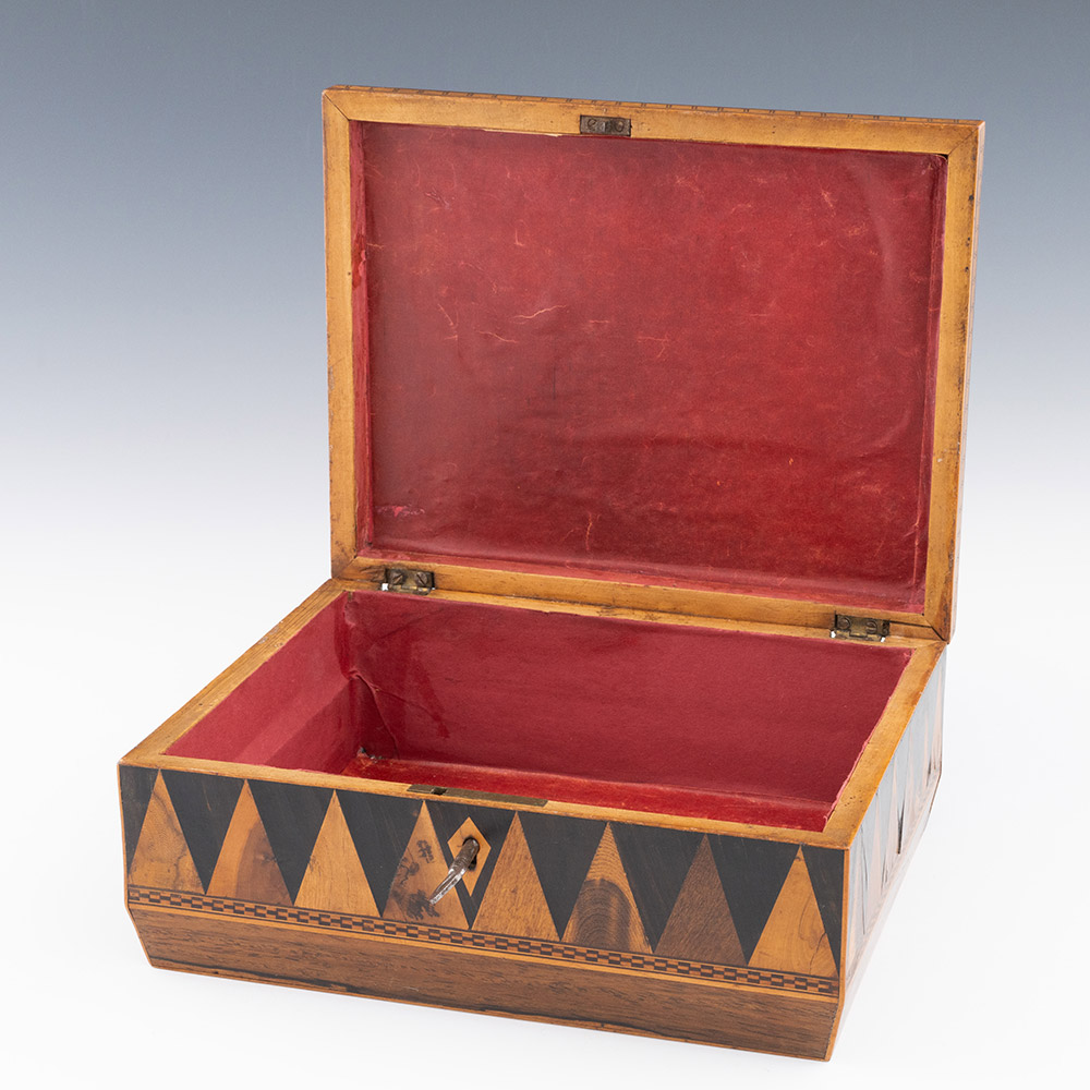Regency Tunbridge Ware Work Box with Cubework c1820