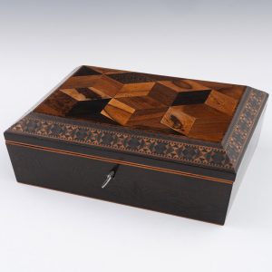 Tunbridge Ware Trinket Box with Cubework c1830