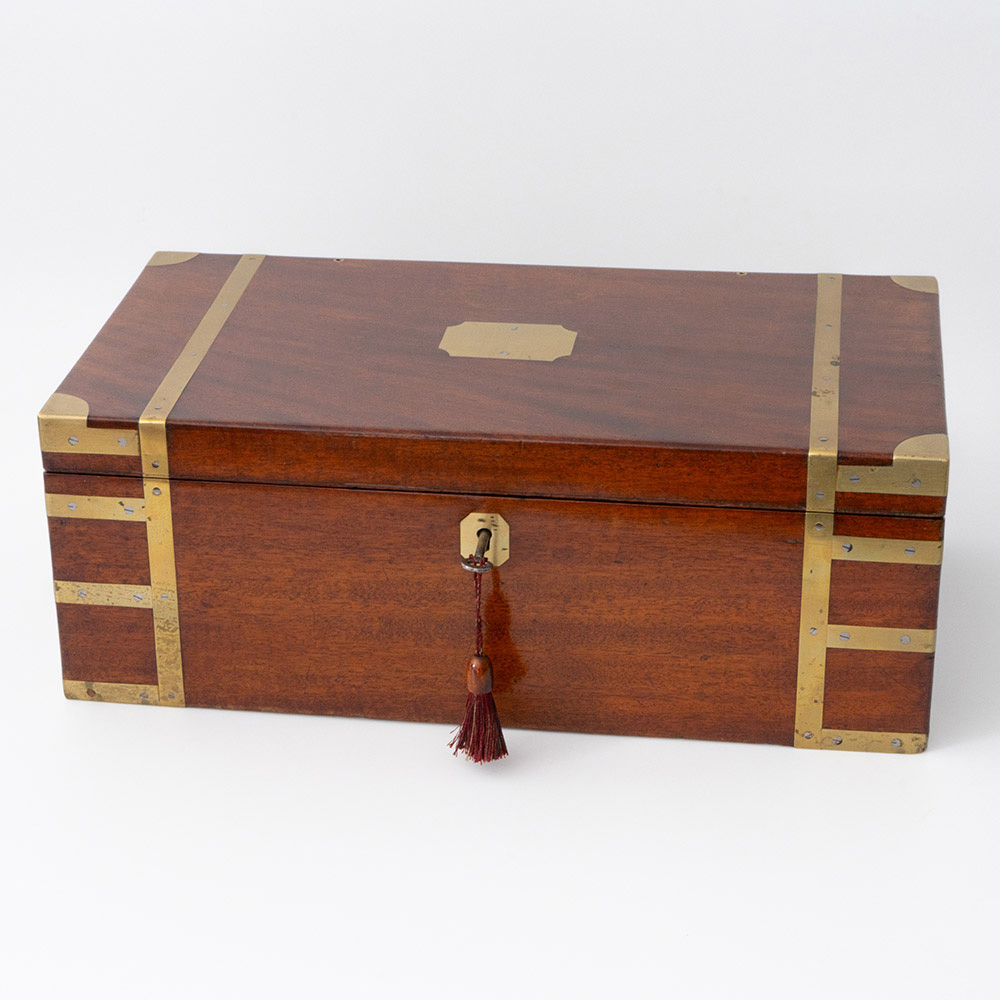 Brass Bound Writing Slope from the Mid 19th Century