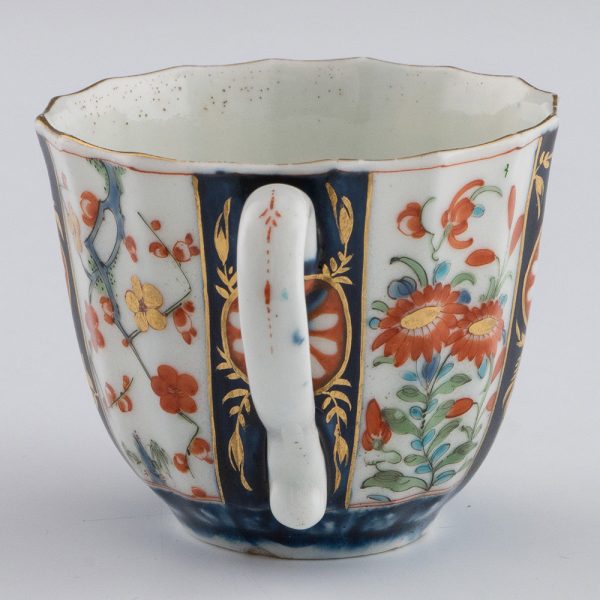 Worcester Porcelain Queen's Pattern Coffee Cup and Saucer