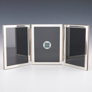 Modern Silver Triple Photo Frame by Cators
