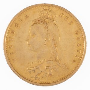 Victoria Gold Half-Sovereign Jubilee Head Shield Back Type 1887