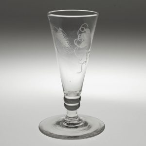 Engraved Georgian Ale Glass c1770