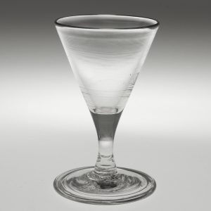 Georgian Gin Glass with Folded Foot c1775