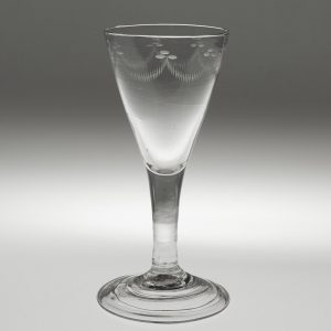 Engraved Georgian Gin Glass c1780