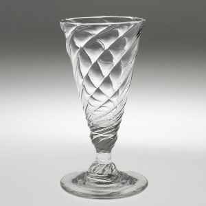 Georgian Ale Glass with Wrythen Moulding c1780