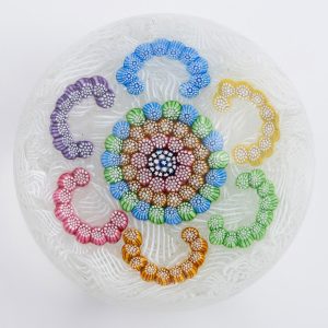 John Deacons Paperweight Millefiori Garland 2000