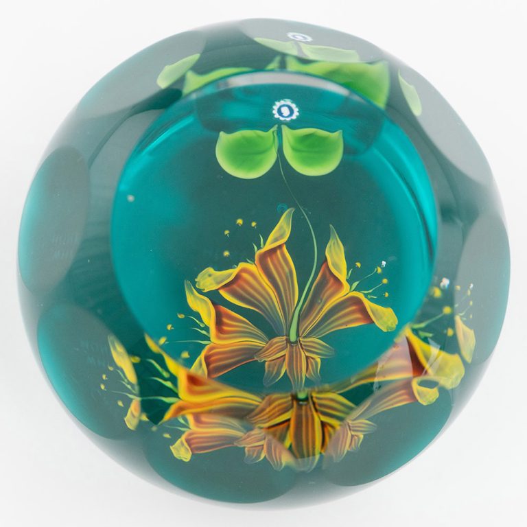 Caithness Paperweight Honeysuckle By Allan Scott 1992