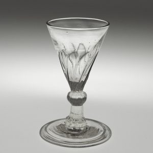 Georgian Gin Glass with Petal Moulding c1810