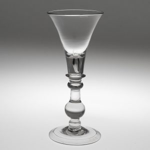 Georgian Wine Glass with Baluster Stem c1725