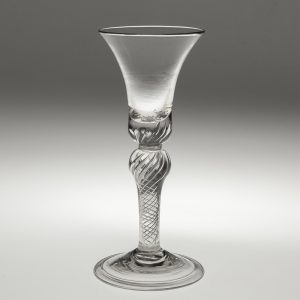 Georgian Wine Glass With Air Twist Stem And Folded Foot C1745