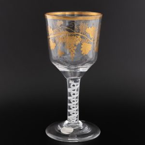 Giles Gilded Opaque Twist Goblet 1760-73