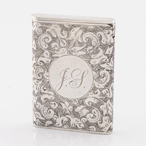 Sampson Mordan Silver Vesta Case London 1884