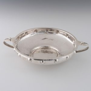A E Jones Arts and Crafts Silver Dish Birmingham 1913