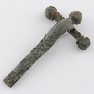 Roman Bronze Decorated Crossbow Brooch With Pin 4th Century
