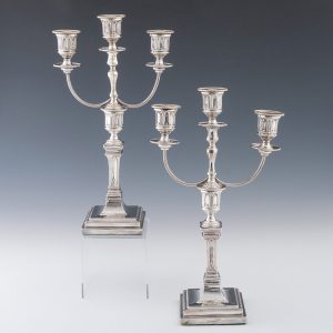 Pair of Sterling Silver Candelabra Sheffield 1883