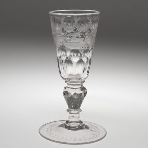 German or Bohemian Engraved Glass Depicting Hunting c1730