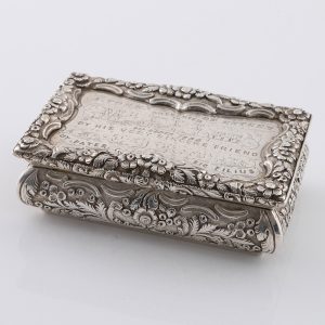 Nathaniel Mills Table Snuff Box Birmingham 1836