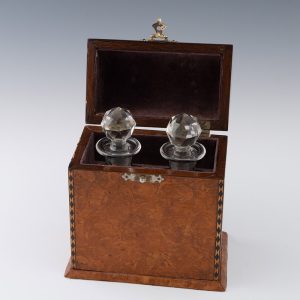 Burr Yew Scent Bottle Box Late 19th Century