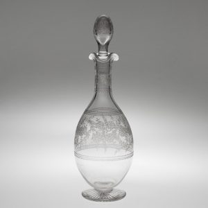 Victorian Decanter with Machine Engraving c1880