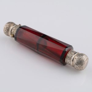 Silver Capped Double Ended Scent Bottle c1880