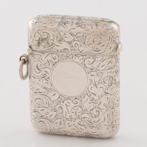Sampson Mordan Silver Vesta Case Chester 1929