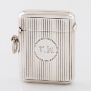 Sampson Mordan Silver Vesta Case London 1902