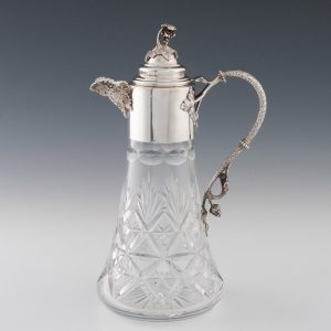 Sterling Silver and Cut Glass Claret Jug