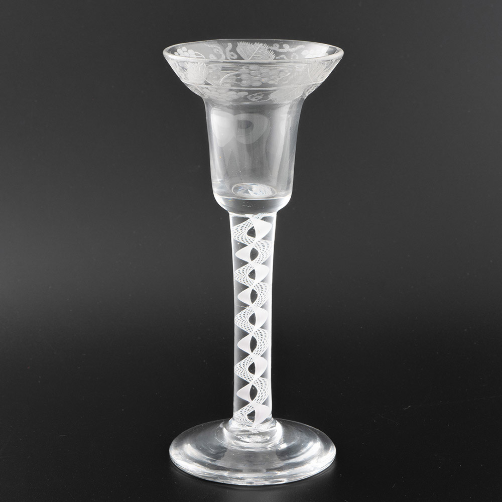 Georgian Double Series Opaque Twist Wine Glass