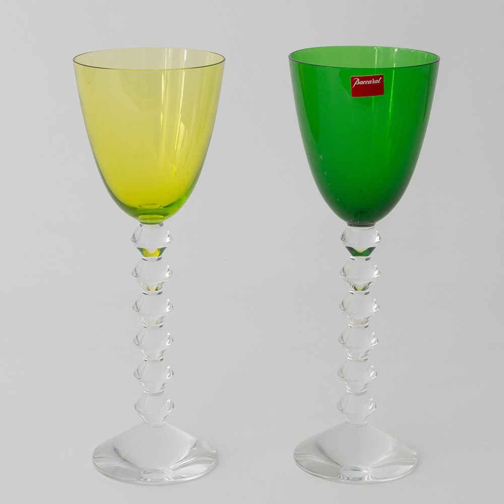 A Pair of Baccarat Crystal Vega Rhine Wine Glasses