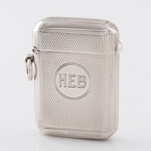 Sampson Mordan Silver Vesta Case Chester 1905