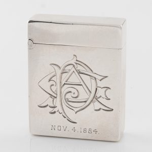 Sterling Silver Vesta Case Birmingham 1882