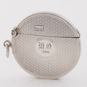 Circular Chester Silver Vesta Case 1903