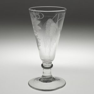 Engraved Georgian Ale Glass c1780