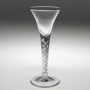 Georgian Wine Glass Mercury Air Twist Stem c1750