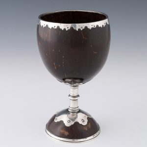 Silver and Coconut Shell Goblet c1800
