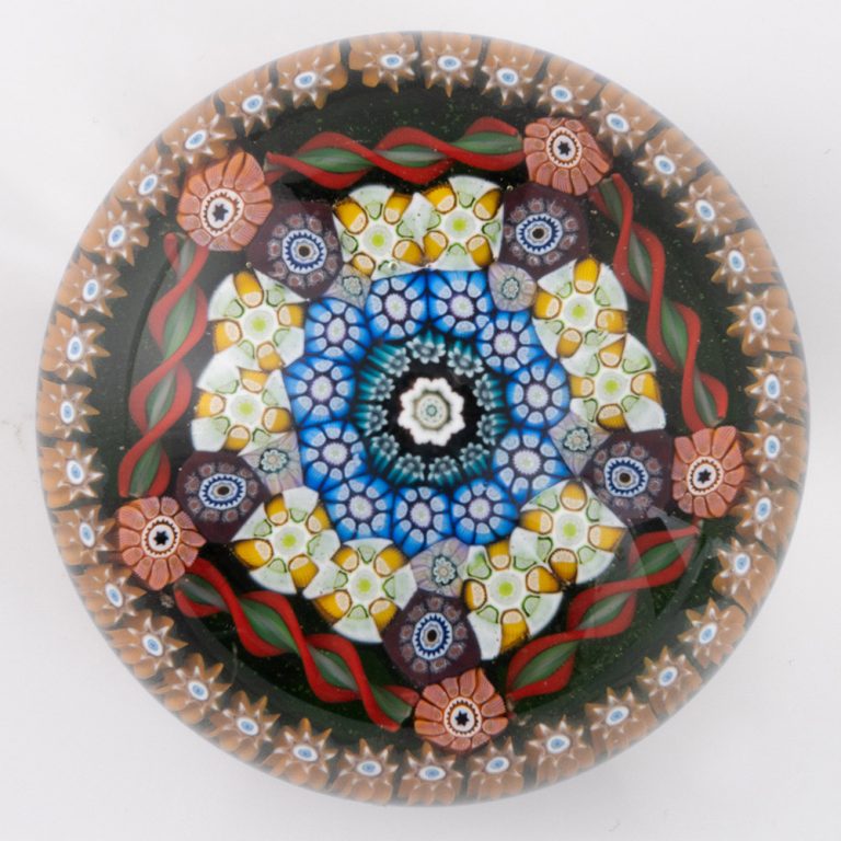 Perthshire Paperweight Pentagonal Millefiori Radial Twist PP63