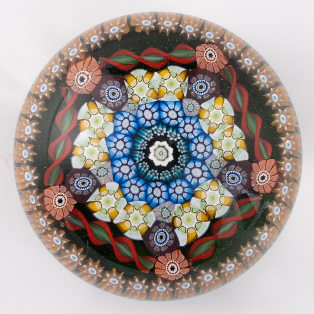 Perthshire Paperweight Pentagonal Millefiori Radial Twist PP63